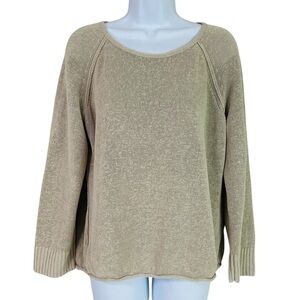 Lafayette 148 Lagenlook Linen Blend Knit Pullover Sweater Size XL